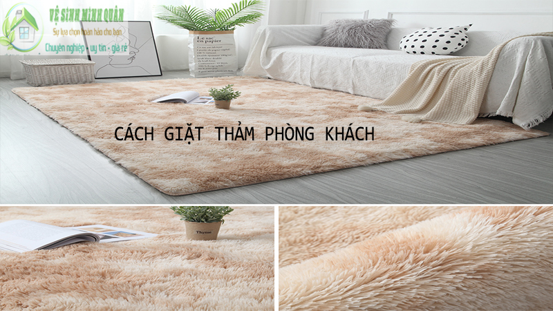 Cách giặt thảm phòng khách