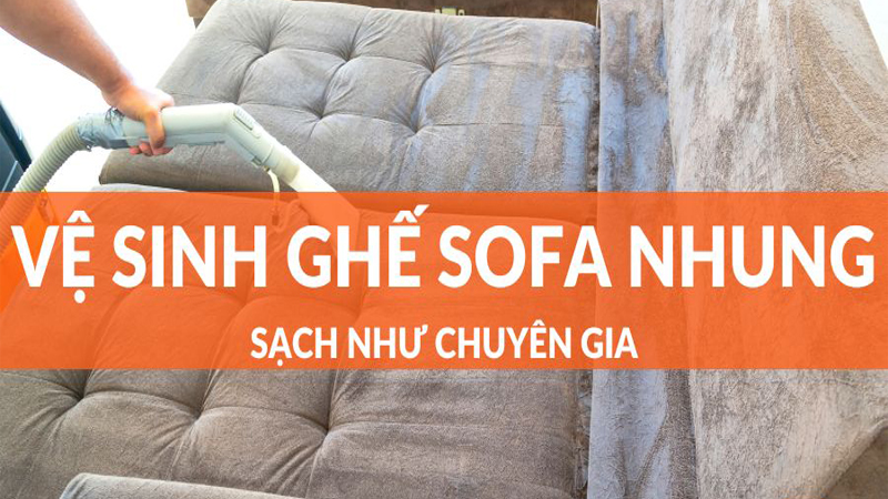 Cách giặt ghế sofa nhung