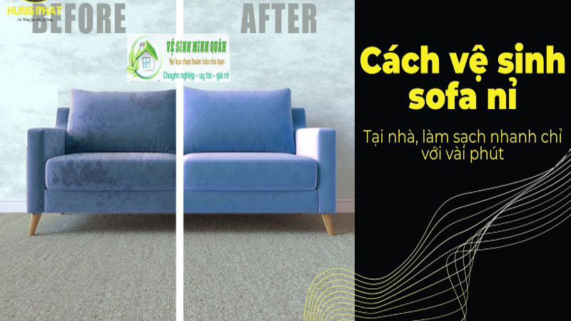 Cách làm sạch ghế sofa vải nỉ